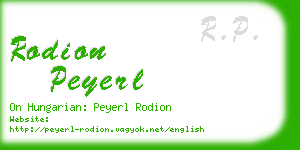 rodion peyerl business card